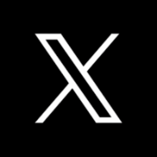 White 'X' logo on a black background